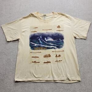 Vintage Gildan Sportswear Great Lakes Shipwrecks AOP Sweatshirt Men's XL
